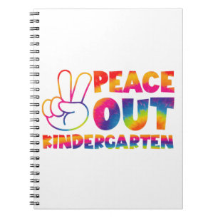 Vaarwel Kleuterschool Tie Dye Laatste Schooldag Notitieboek