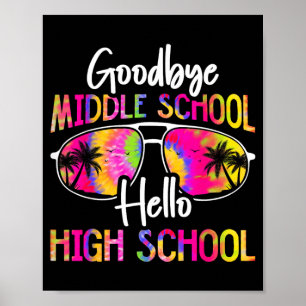 Vaarwel Middelbare School Hallo Middelbare School Poster