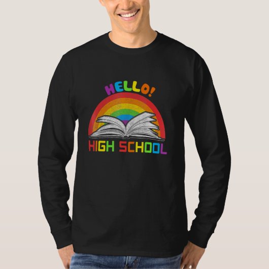 Vaarwel middelbare school Hallo middelbare school T-shirt (Voorkant)