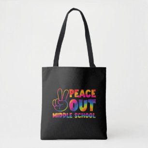 Vaarwel Middelbare School Tie Dye Laatste Schoolda Draagtas