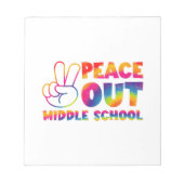 Vaarwel Middelbare School Tie Dye Laatste Schoolda Notitieblok (Voorkant)
