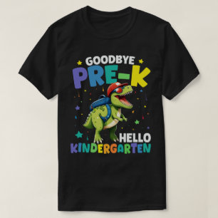 Vaarwel Pre-k afstuderen Dinosaurus T rex T-shirt