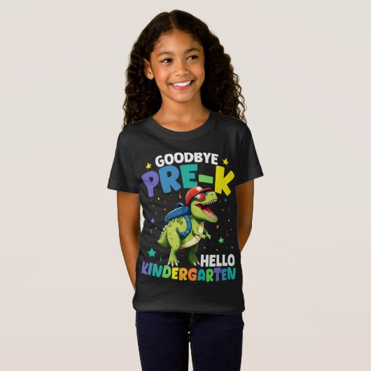 Vaarwel Pre-k afstuderen Dinosaurus T rex T-shirt (Voorkant volledig)