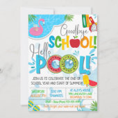 Vaarwel school Hallo pool einde schoolpartij Kaart (Voorkant)