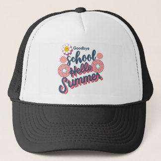 Vaarwel School Hallo Zomer Donut Kunst Trucker Pet