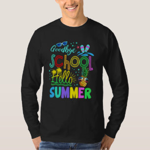 Vaarwel school Hallo zomer vorige dag schoolbal T-shirt