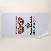 Vaarwel school Hallo zomerpool Strandlaken (Voorkant)