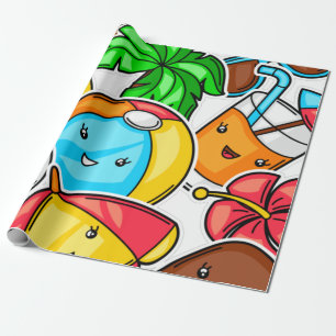 Vaarwel school Hallo zomertijd en geweer Cadeaupapier