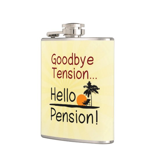Vaarwel spanning, Hallo pensioen Funny Retirement Heupfles (Links)