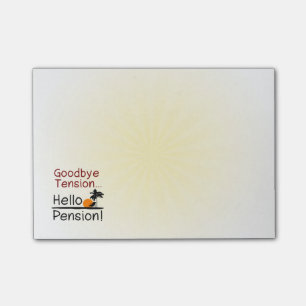 Vaarwel spanning, Hallo pensioen Funny Retirement Post-it® Notes