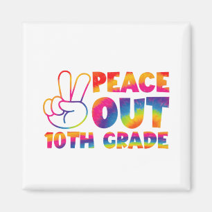 Vaarwel Tiende Klas Tie-Dye Laatste Dag 10e Klas  Magneet