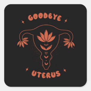 Vaarwel Uterus Vierkante Sticker