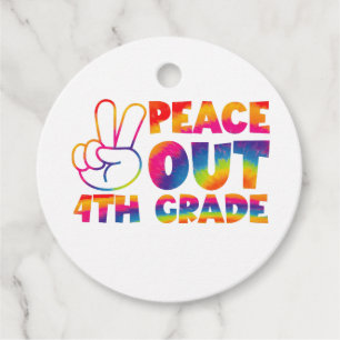 Vaarwel Vierde Klas Tie Dye Laatste Dag 4e Klas  Bedankjes Labels