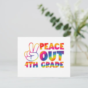 Vaarwel Vierde Klas Tie Dye Laatste Dag 4e Klas Briefkaart