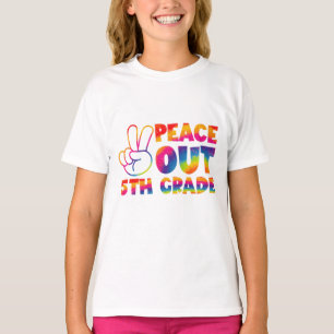 Vaarwel vijfde klas tie-dye laatste dag 5e klas t-shirt