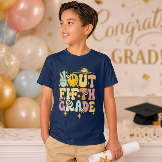Vaarwel Vijfde Klas van 2026 Kleurrijke Kinderen A T-shirt