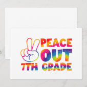 Vaarwel Zevende Klas Tie-Dye Laatste Dag 7e Klas Aankondiging (Voorkant / Achterkant)