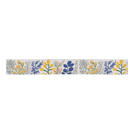 Vaas en wilde bloemen grosgrain lint (Voorkant)