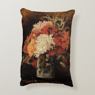 Vaas met anjers door Vincent van Gogh Accent Kussen