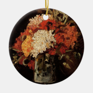 Vaas met anjers door Vincent van Gogh Keramisch Ornament