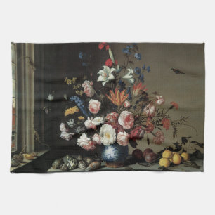 Vaas met bloemen bij een venster, Balthasar van de Theedoek