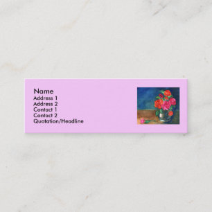 Vaas met bloemen Sjabloon Mini Visitekaartje