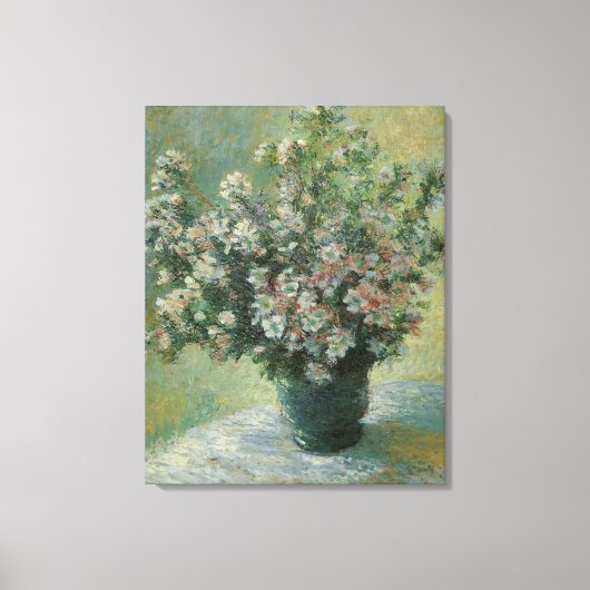 Vaas met bloemen van Claude Monet Canvas Afdruk (Voorkant)