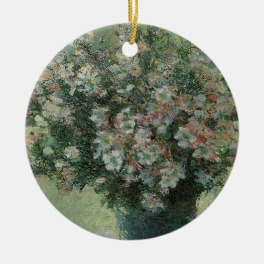 Vaas met bloemen van Claude Monet Keramisch Ornament (Voorkant)