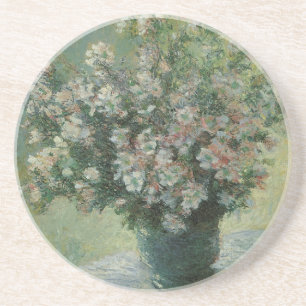 Vaas met bloemen van Claude Monet Zandsteen Onderzetter