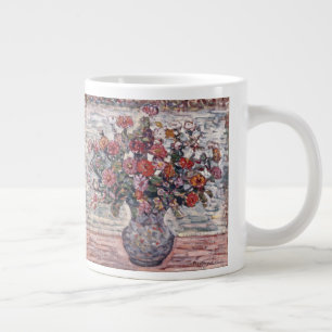 Vaas met bloemen, Zinnias door Maurice Prendergast Extra Grote Mok