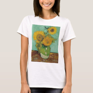 Vaas met drie zonnebloemen, Vincent van Gogh T-shirt