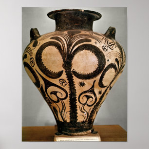 Vaas met florale decoratie uit Mycenae