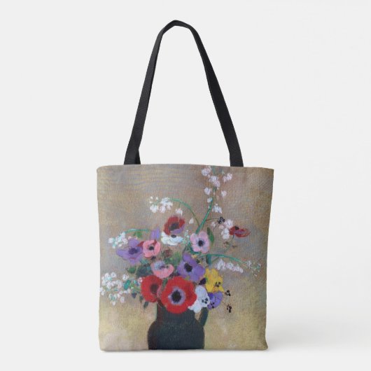 Vaas met Gemengde Bloemen, Redon Draagtas (Achterkant)