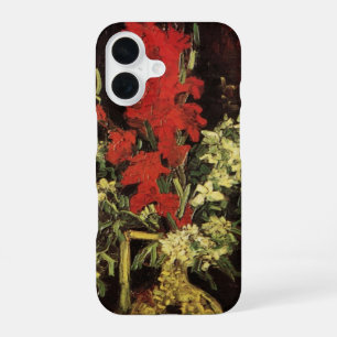 Vaas met gladiolen, anjers door Vincent van Gogh iPhone 16 Hoesje