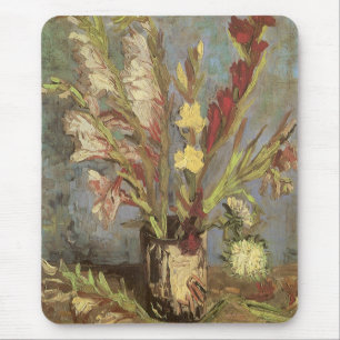 Vaas met gladiolen van Vincent van Gogh Muismat