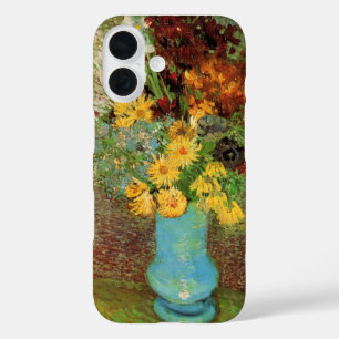 Vaas met margrieten en anemoon door Vincent van Go iPhone 16 Hoesje
