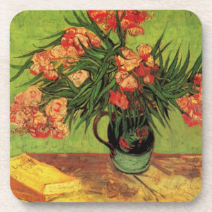 Vaas met oleanders en boeken van Vincent van Gogh Drankjes Onderzetter