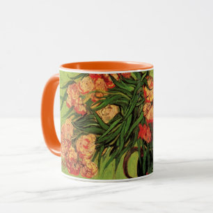 Vaas met oleanders en boeken van Vincent van Gogh Mok