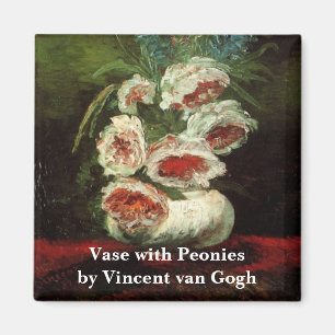 Vaas met Pioenrozen door Vincent van Gogh Magneet