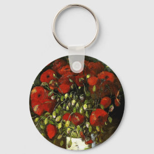 Vaas met Red Poppies Van Gogh Fine Art. Sleutelhanger