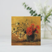 vaas met rode en witte anjers, van Gogh (Staand voorkant)