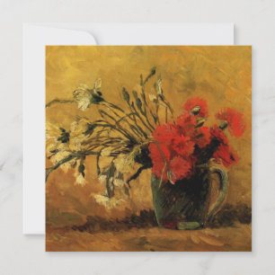 vaas met rode en witte anjers, van Gogh