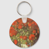 Vaas met rode klaprozen door Vincent van Gogh Sleutelhanger (Voorkant)