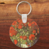 Vaas met rode klaprozen door Vincent van Gogh Sleutelhanger (Voorkant)