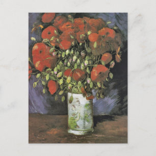 Vaas met rode papavers van Vincent Van Gogh Briefkaart