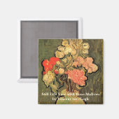 Vaas met Rose Mallows door Vincent van Gogh Magneet (Voorkant / Achterkant)
