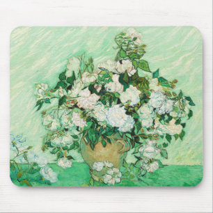 Vaas met roze rozen, Vincent Van Gogh Muismat