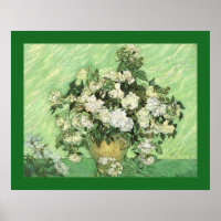 Vaas met Rozen Post-Impressionistisch Poster