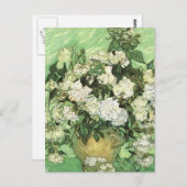 Vaas met Rozen - Van Gogh Briefkaart (Voorkant / Achterkant)