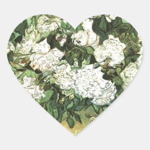 Vaas met Rozen - Van Gogh Hart Sticker